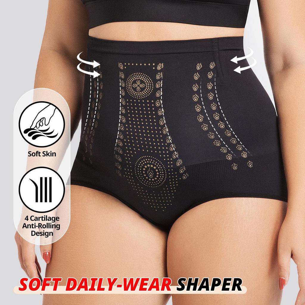 Übergröße Bauchweg-Slips Hohe Taille Bauchkontrolle Shapewear Nahtlose Postpartale Slips Unterwäsche Für Frauen Po-Hebende Slips