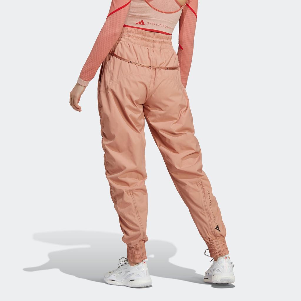 Adidas Truecasuals Woven Pants With High Waist And Drawstring Cuffs Women Bottoms Light-Apricot HY6274
