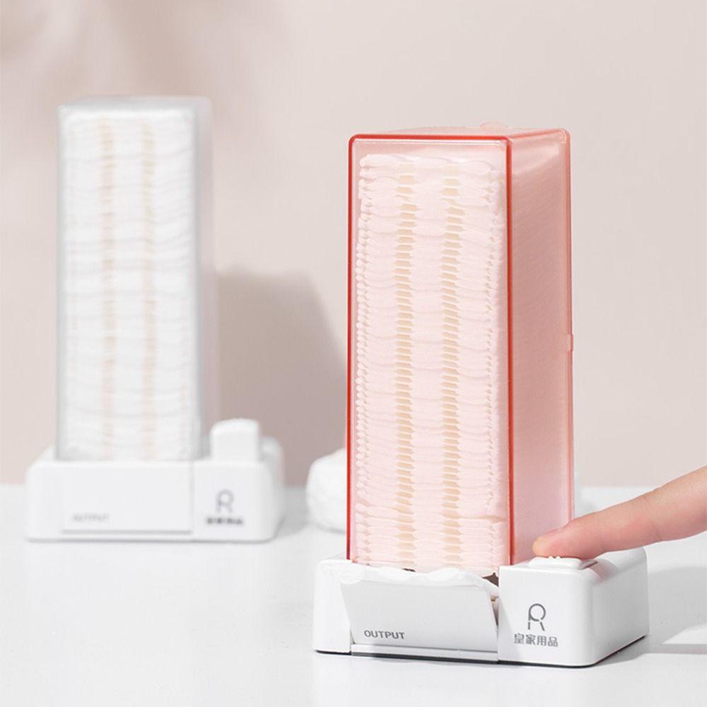Creative Makeup Cotton Organizer Dustproof Automatic Cotton Dispenser Makeup Removal