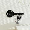 Key Hook Widened Back Plate Wooden Wall Rack Rustic Style Organizer for Entryway Kitchen