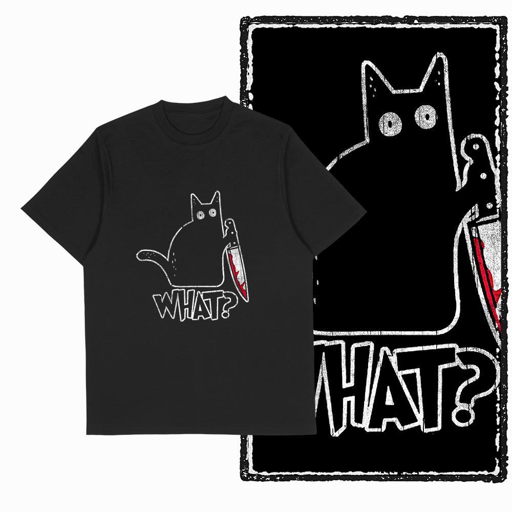 COOLMIND 100% Cotton Short Sleeve Cool Cat Print Men Tshirt Casual Summer Loose Men Cat T Shirt o-neck t-shirt Men Tee Shirts