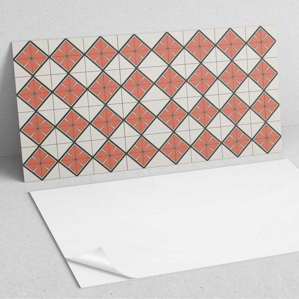 Winylowy Panel Samoprzylepny Do Dekoracji Ścian 100X50 Cm Geometryczny Wzór W Romby