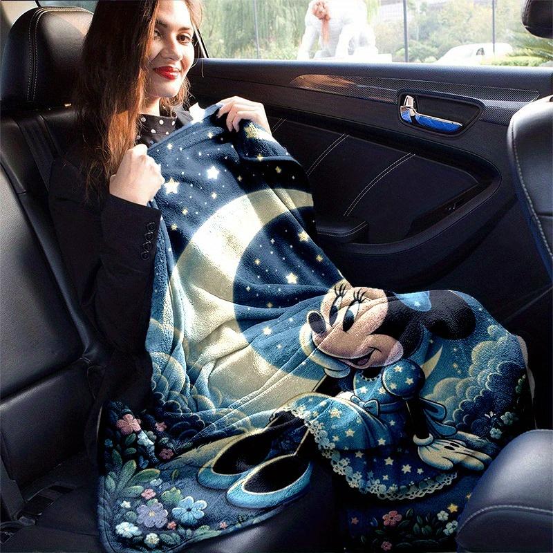 1pc Minnie Printing Blanket - Soft, All-Season Throw for Office Blanket, Car, Travel