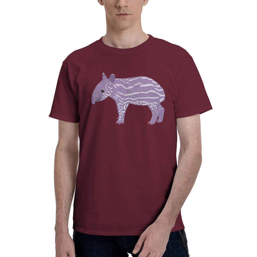 1 Piece Purple Funny Graphic 100 Cotton Tshirt Tapir Tops Tees For Unisex