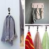 10 Pieces of Towel Clips, Metal Kitchen Towels Clips, Braided Cotton Loop, Sturdy and Durable, Effective Space Saving, Suitable for Home Kitchen