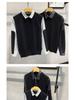 Men's Fake Two-Piece Sweater with Shirt Collar: 2025 Spring/Autumn Patchwork Knitwear Trendy Jacket