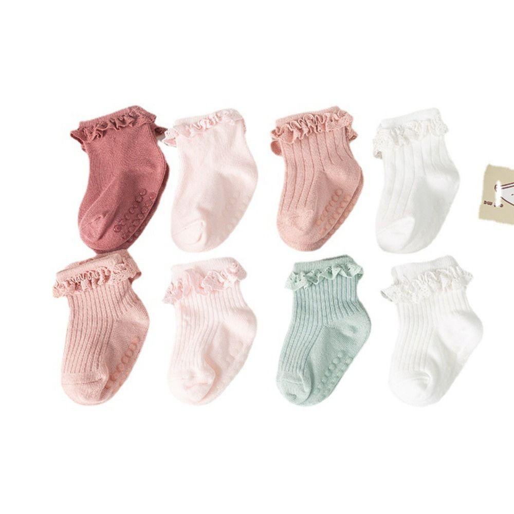 

Non-slip Baby Socks Breathable Mid Length Socks New Floor Socks Toddler dark pink-0-12 months