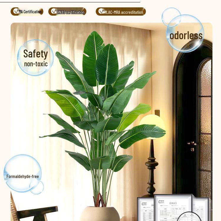 Künstlicher Paradiesvogelbaum - Üppiges Grün für Wohnzimmerdeko