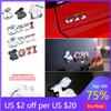 VW GTI GOLF 2026 Hot For VW VOLKSWAGEN 3D Metal Car Sticker Rabbit Badge Decal Accessories For Volkswagen GTI R-Line R Polo T5 G