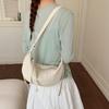 Minimalist Crossbody Bag for Women Soft Leather Shoulder Bag Zip Closure Trendy Hobo Style Handbag