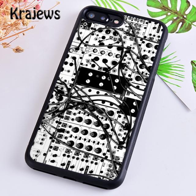 Krajews Vintage Synth Synthesizer Moog Print Phone Case For iPhone 17 Air 16 15 14 Plus 11 12 13 Pro Max Coque