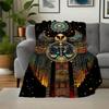 "Golden Owl of Wisdom: Mystical Art Print"Blanket Flannel Throw Blanket for Sofa, Bed, Travel, Camping, Office, Couch, Chair, And Bed Gift F