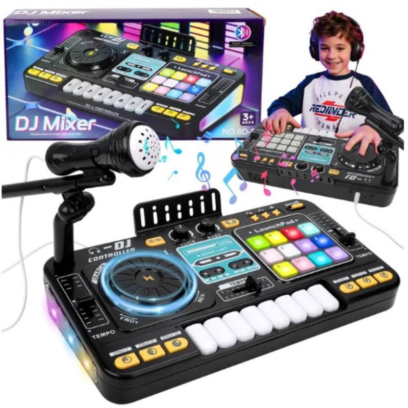 Childrens Dj Turntable Toy With Microphone For Interactive Play