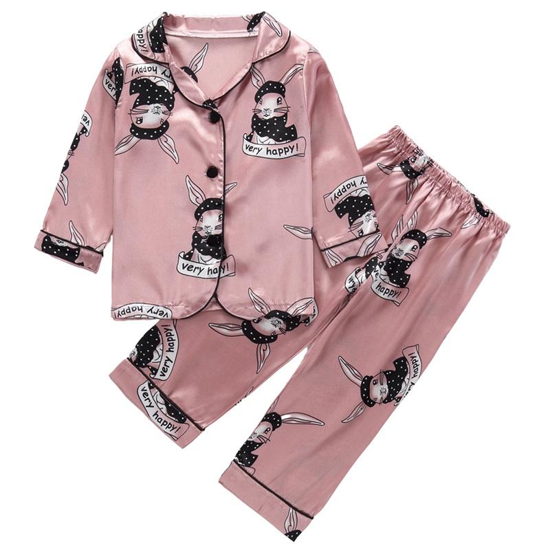 

Детский пижамный комплект для детей 1-8 лет, с длинным рукавом, топ на пуговицах и брюки, удобная домашняя одежда 90