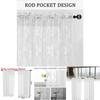 Polyester Lace Floral Window Curtain For Bedroom Kitchen Short Window Decor