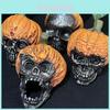 Evil Pumpkin Skull Halloween Decoration Resin Craft For Outdoor Garden