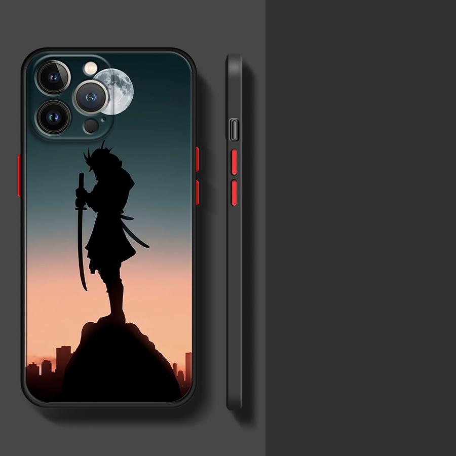 Anime Samurai Cool Phone Case for Apple iPhone 15 16 Pro XS Max 16e 13 14 Plus XR SE 7 8 12 11 Pro plus Matte