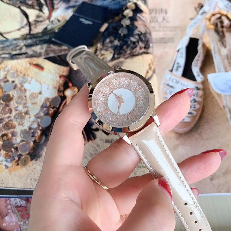 Sky Tower Simple Quicksand 520 Watch Schoolgirl Vintage Roman Scale Ladies Quartz Waterproof Watch 19003