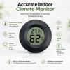 Round Mini Digital Thermometer Hygrometer, LCD Indoor Temperature Humidity Monitor with °C/°F Display for Home Office Room