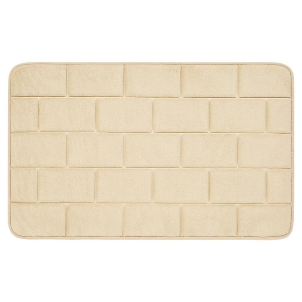 Tile Pattern Embossing Bathroom Mat Bath Non-slip Carpets In Wash Basin Bathtub Side Floor Rug Shower Room Doormat Memory Foam 3D Pad