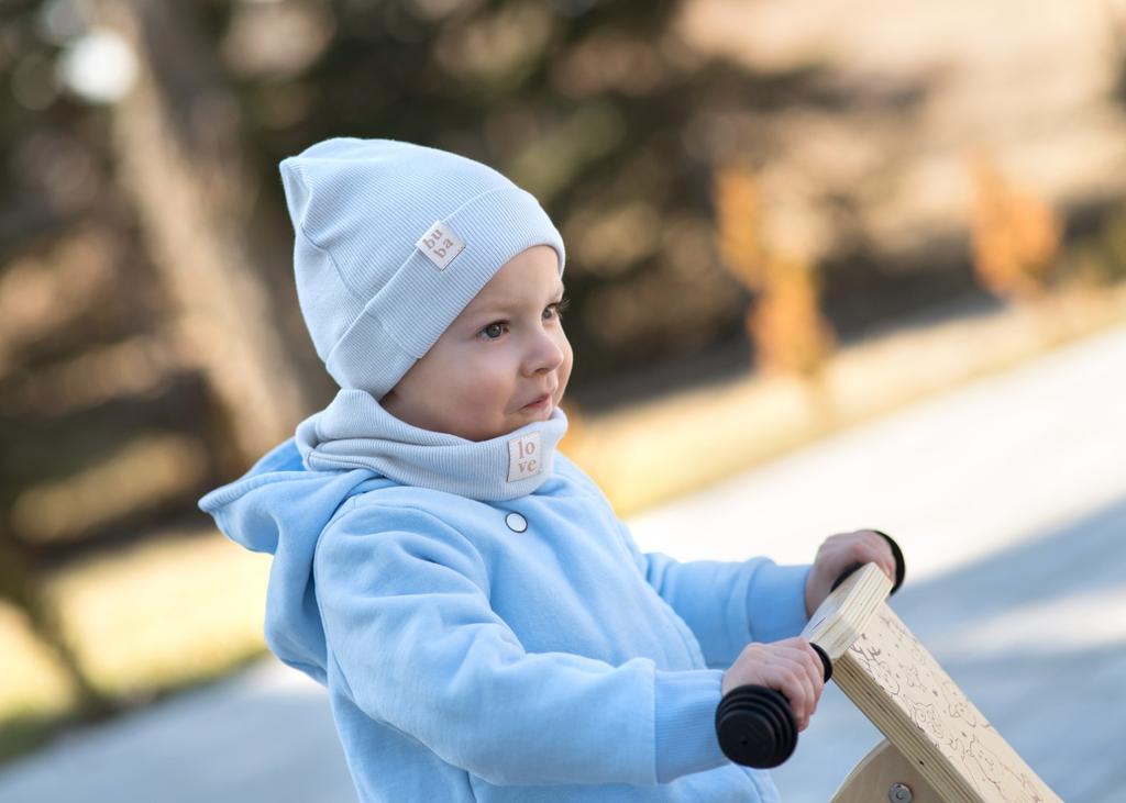 CZAPKA KOMIN KOMPLET DLA CHŁOPAKA LEKKI WIOSENNY Jasnoszary 56-60 cm