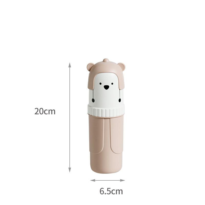 

1 шт. Мультяшный медведь Дорожный портативный стакан для зубной щетки Милый держатель для зубной пасты Коробка для хранения Органайзер для путешествий Туалетные принадлежности для ванной