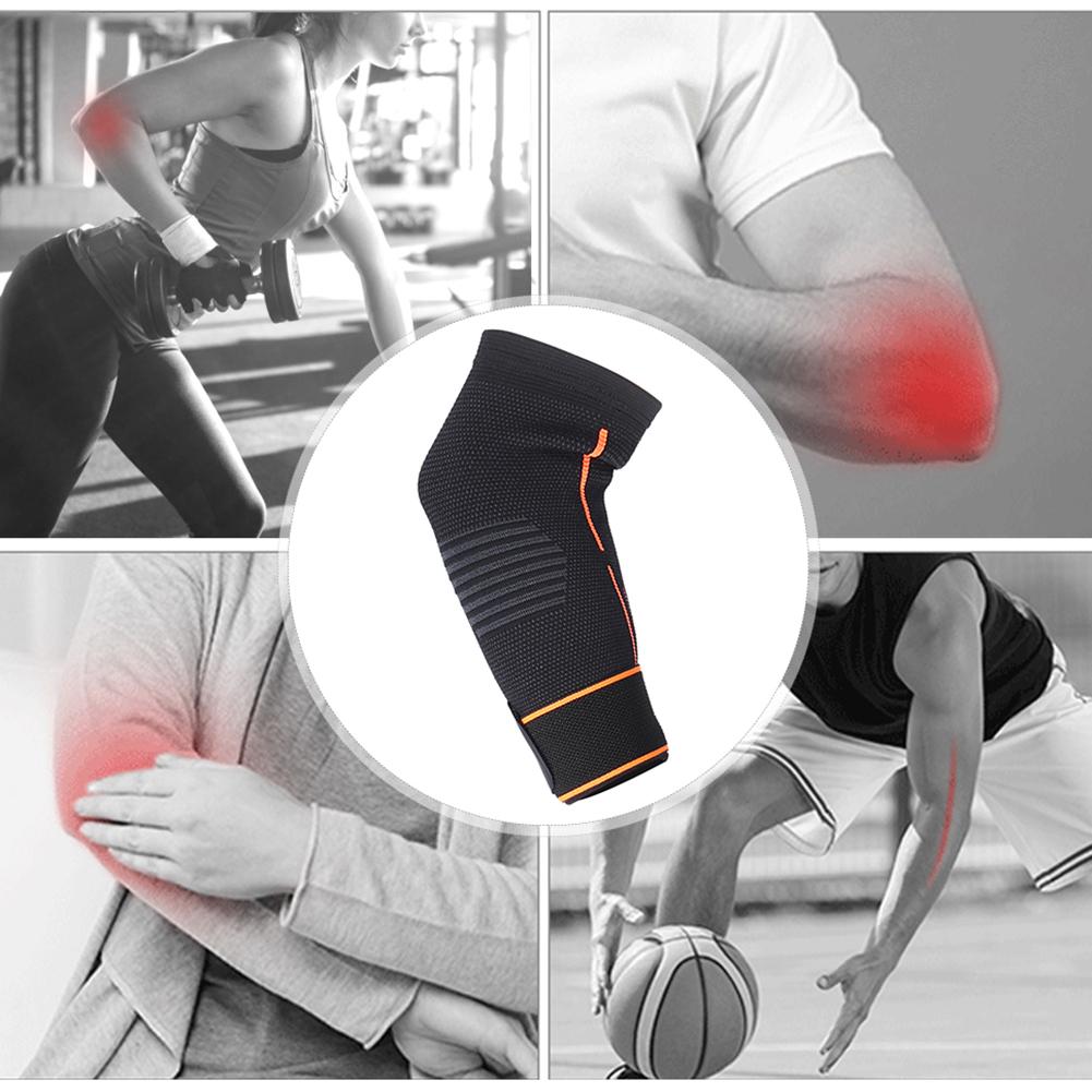 Outdoor Sportbandage Strick Ellbogenstütze Ärmel Verlängert Armschutz Schweiß Atmungsaktiv SchutzausrüstungL