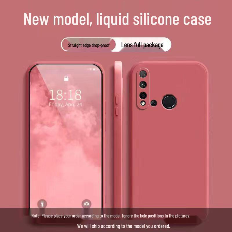 Liquid Silicone Full Coverage Huawei Nova5i Phone Case - Drop-Proof, Skin-Friendly, Solid Color Protective Cover