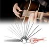 13 Sizes Guitar Nut Files with Bridge Pin Puller Remover Guitar Maintenance Repair Tool Kit for Electric Acoustric