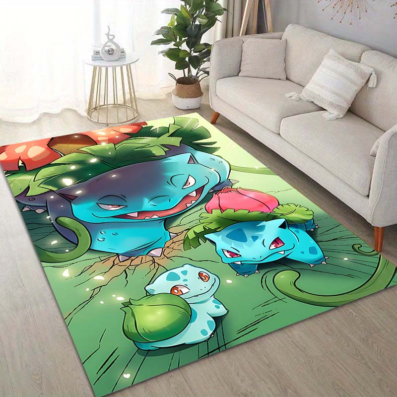 

17 Styles Pokémon Bulbasaur Print Carpet for Living Room Bedroom Kid s Room Home Decor Area Rug Non-slip Mat Sofa Cloakroom Mat 40cm x 60cm