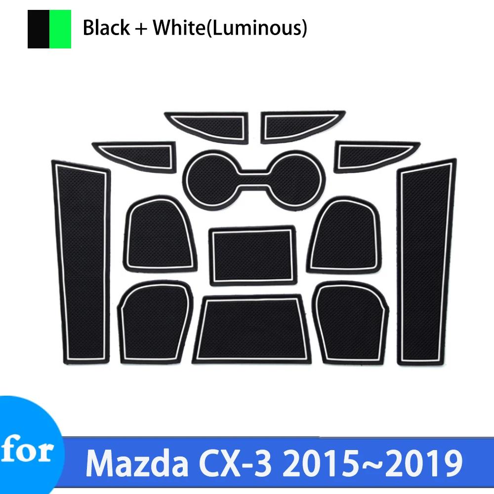 

Anti -slip Rubber Mat Door Groove Cup for Mazda CX-3 CX3 CX 3 2015 2016 2017 2018 2019 Car Accessories Non-slip Gate Slot Mat белый