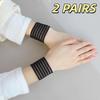 2 Pairs Shirt Sleeve Fixer Flexible Hand Sleeve Wrist Ornament Breathable for Men and Women Daily Accessories