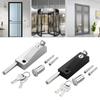 Aluminum Zinc Zinc Alloy Automatic Revolving Doors Framed Spring Revolving Door Bolt Lock  Bathroom