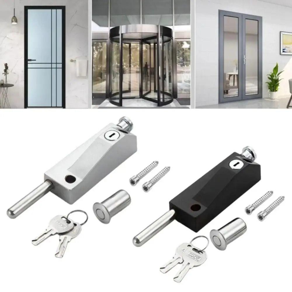 Aluminum Zinc Zinc Alloy Automatic Revolving Doors Framed Spring Revolving Door Bolt Lock  Bathroom