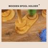 Yarn Holder Embroidery Thread Dispenser Double Bearing Wooden Yarn Holder Stand Storage Craft Tool For Beginners Home Sewing