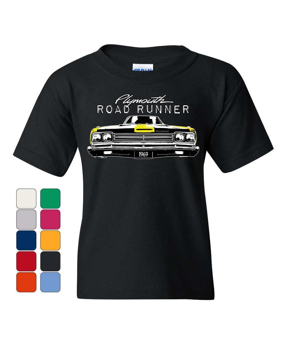 Plymouth Road Runner 1969 Youth kids boys T-Shirt Route 66 American Made Classic Kids Tee 130