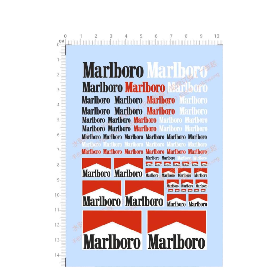 

Наклейка AD0072 Sponsor Mini Car Custom 1/64 [Предмет] красный