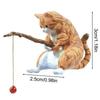 1 Stück Katze Angeln Aquarium Dekoration Fischbecken Landschaftsgestaltung Statuen Display Angelkatze Hängende Dekorationen