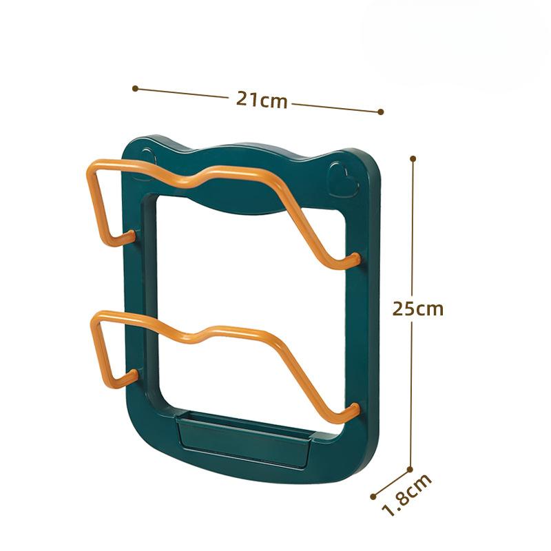 

Non-drilling Kitchen Storage Rack Multi-functional Chopping Board Cutting Board Storage Spatula Rack dark jade green