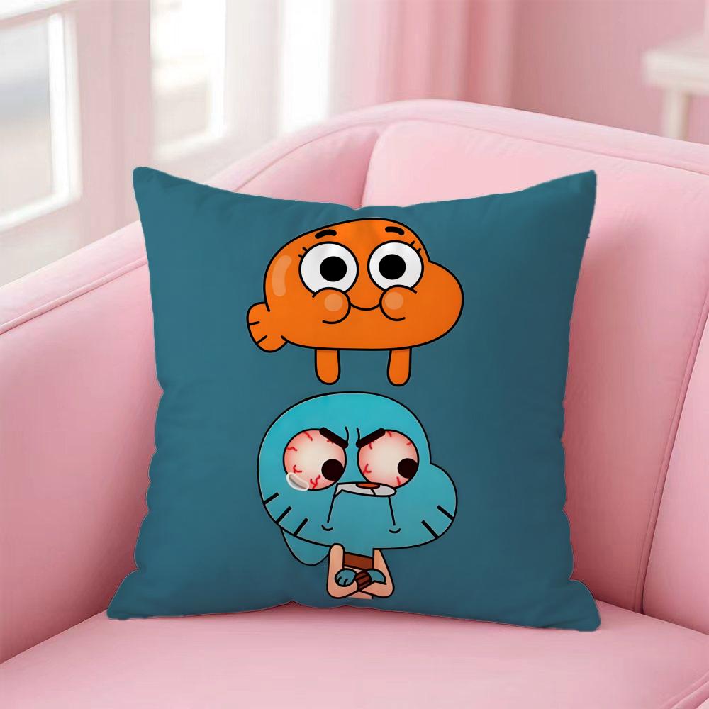 Popular TThe Amazing World of Gumballable Cushion Cover Premium SkinFriendly Pillow Case MultiPurpose for Home Office Travel