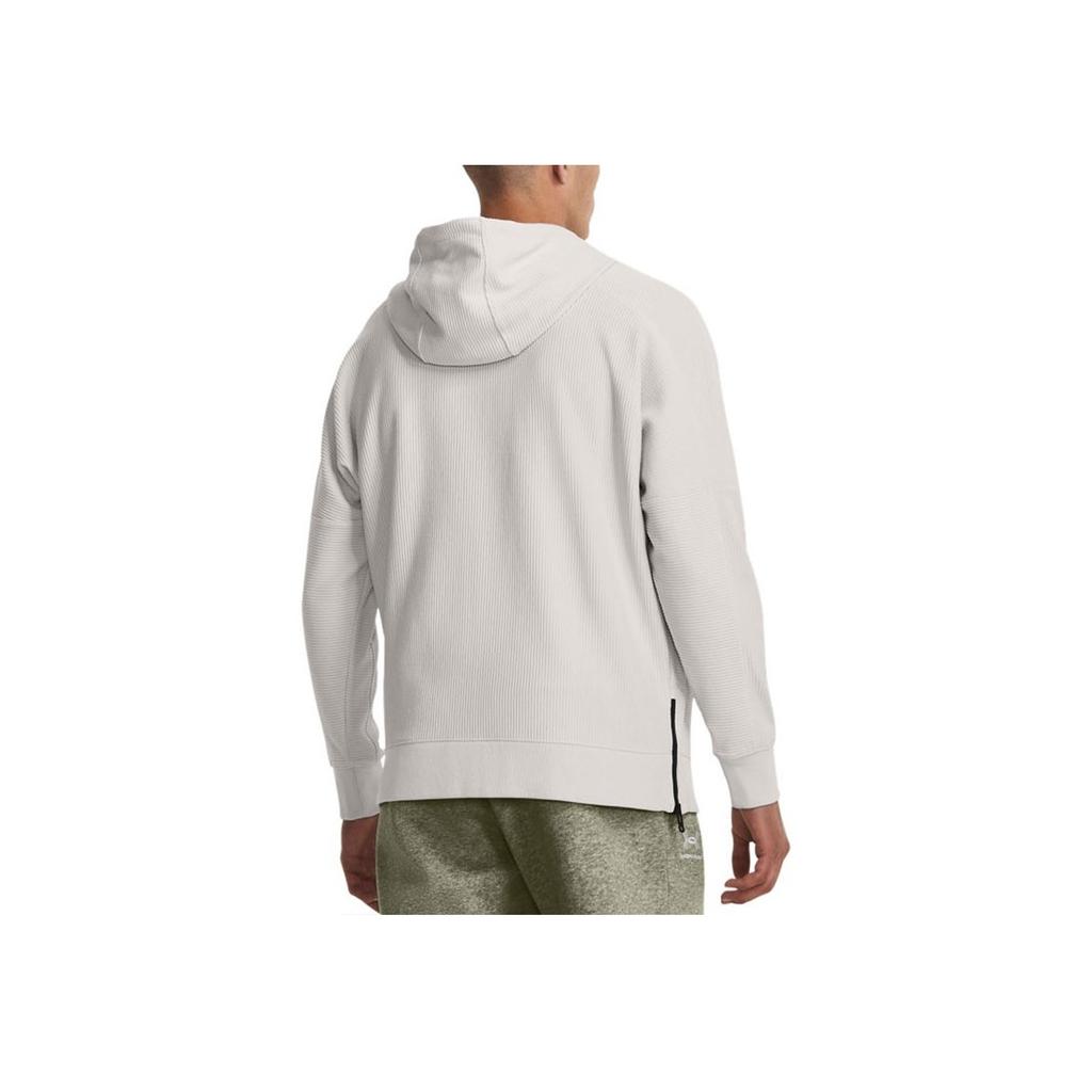 Under Armour Solid Fleece Hooded Training Sweatshirt Men Sweatshirt White 1373878-114