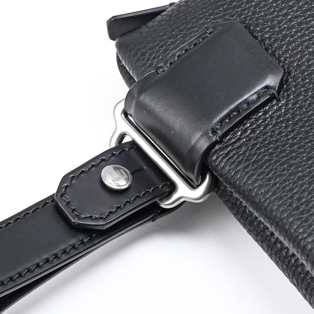 Dunhill 1893 Harness Clutch Zip Second UK Bag, Pouch, Bag, Men's, Black, 24F3136XA001, [Product Code 24F3136XA001]