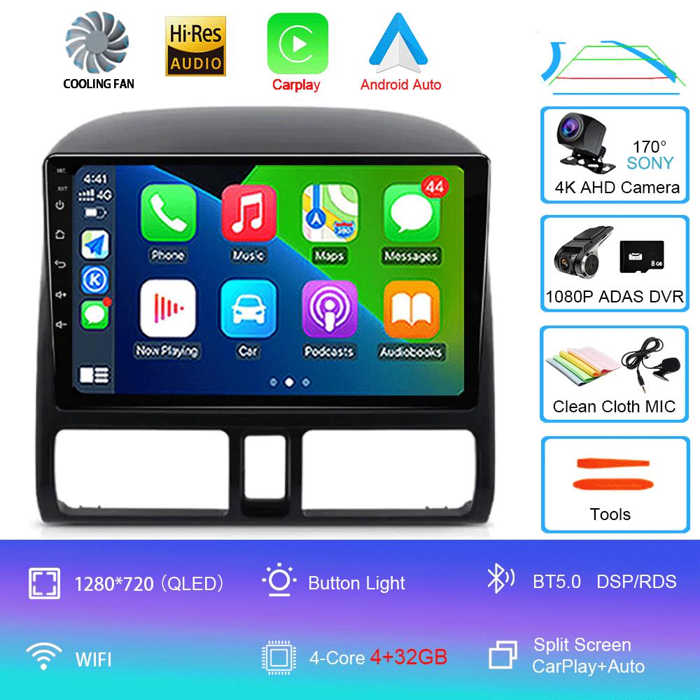 Android 14 Carplay Car Radio For Honda CRV CR-V 2001 - 2006 Multimedia Player GPS Navigation Head Unit 2din Stereo WIFI+4G