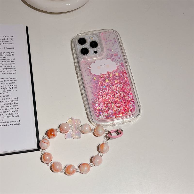 Glowing Quicksand Silicone Case for Apple 14 ProMax, 12, 11, XS, 8P, 13 - Anti-Fall Duck Tide