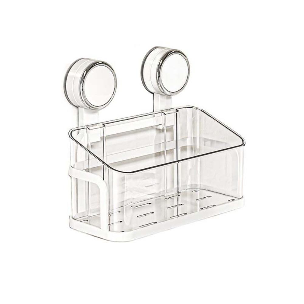 

Removable Spice Rack Wall Mounted Vegetables Fruits Holder Suction Cup Storage Rack Kitchen L белый