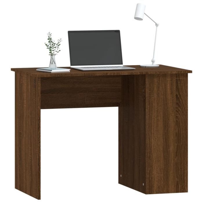 VidaXL Desk Brown Oak 100x55x75 Cm Engineered Wood 823031