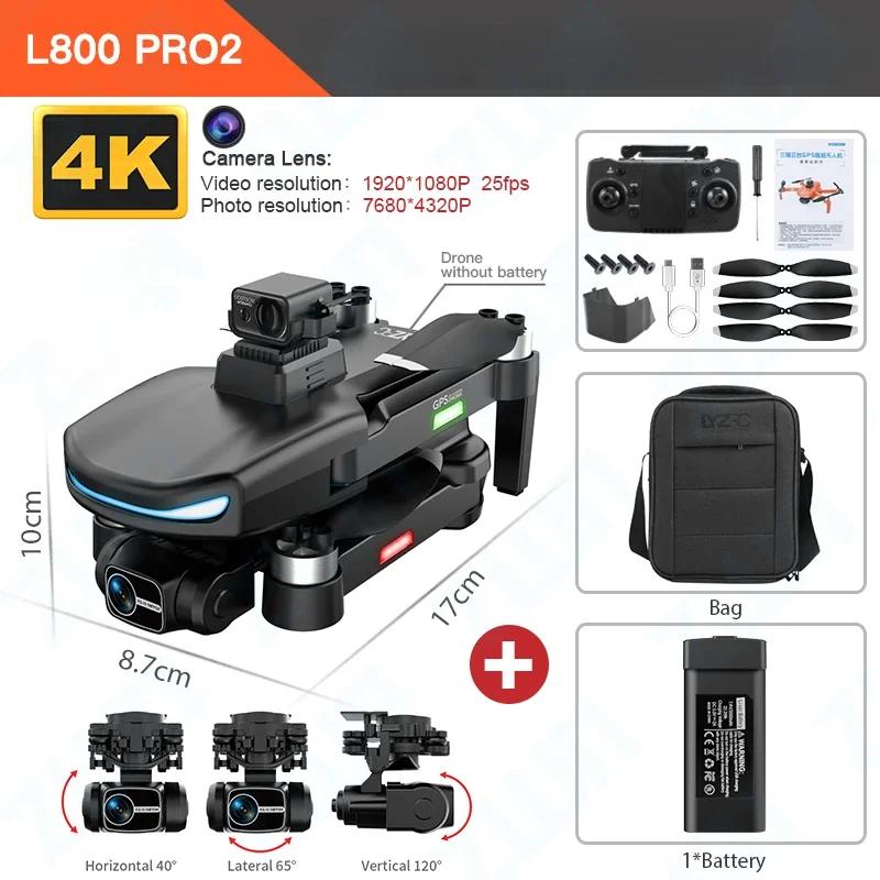 LYZRC L800 PRO 2 Professional Drone 4K HD Camera GPS 5G WIFI 3-axis Anti-shake Gimbal Brushless Motor Obstacle Avoidance Drone