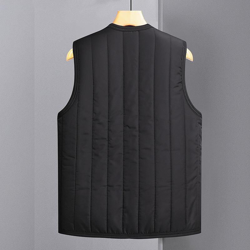 Vest Autumn and Winter Dad's Fleece Thickened Large Size Men's Vest Grandpa Vest Cold Vest