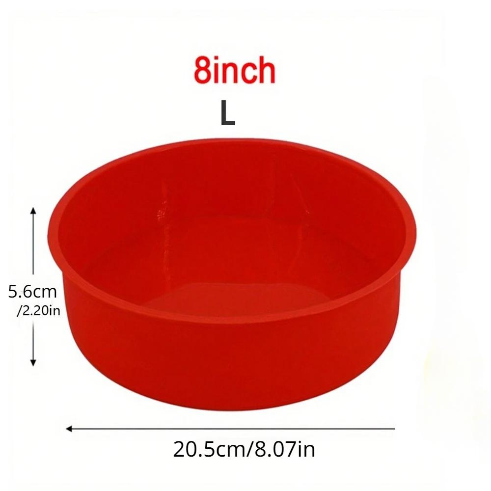 Silicone Heart Shaped Cake Pans Nonstick Reusable Round Baking Tray Cake Bakeware Pan Toast Mold Baking Tool for Pastry Dessert