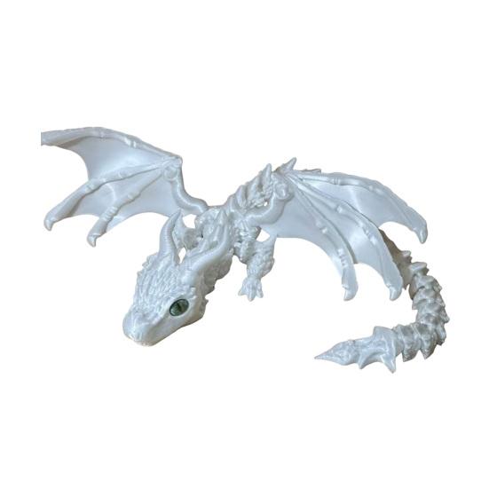 

Надрук на 3D принтері Дракон з крилами Світиться в темряві Гнучка рухома модель дракона Іграшка-фіджет тварина для декору дому, офісу, столу
